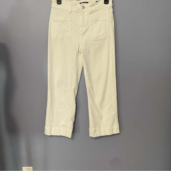 Buffalo David Bitton Brigette wide leg crop pants in a soft white shade. Sz 4/27 - Picture 2 of 11